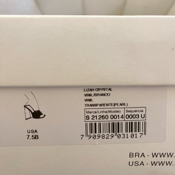 Schutz Lizah Crystal - Creme/White - Size 7.5 - Picture 4 of 6